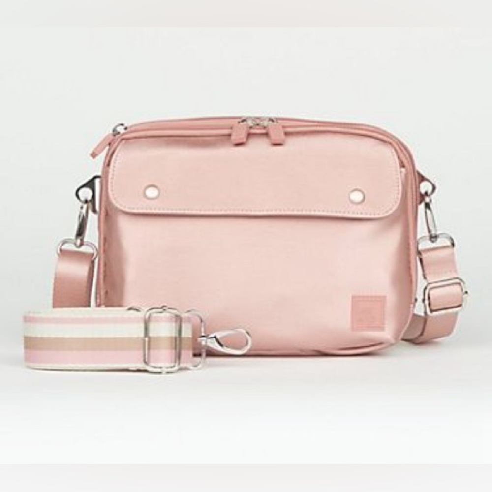 IHKWIP Everyday Essentials Crossbody With 2 Straps Rose Gold Metallic